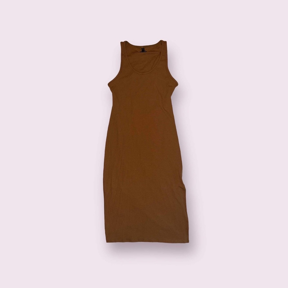 Sleeveless Open Back Ribbed Knit Dress - Picture 4 of 6